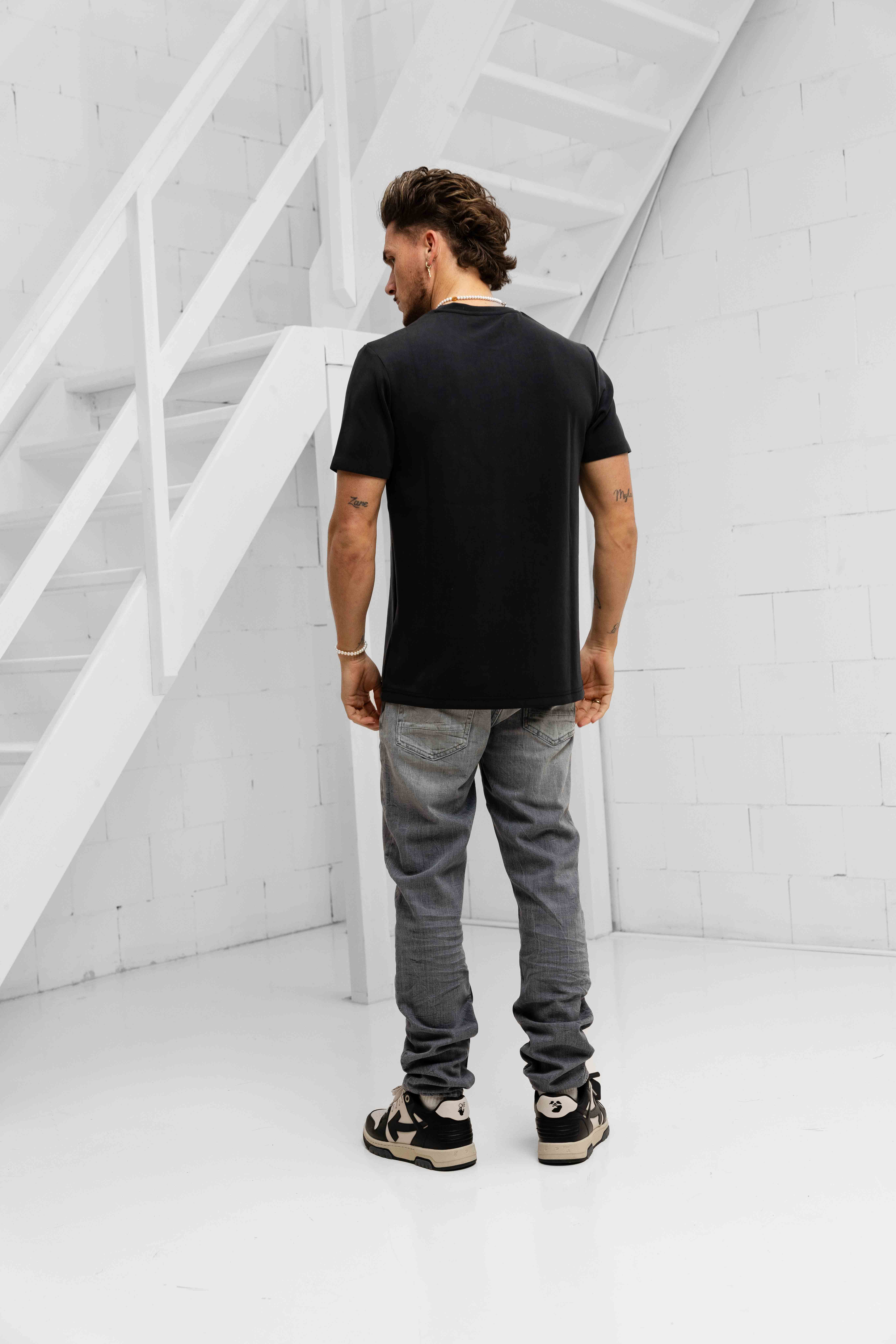 Dadado Bambu T-Shirt Heren Donkergrijs