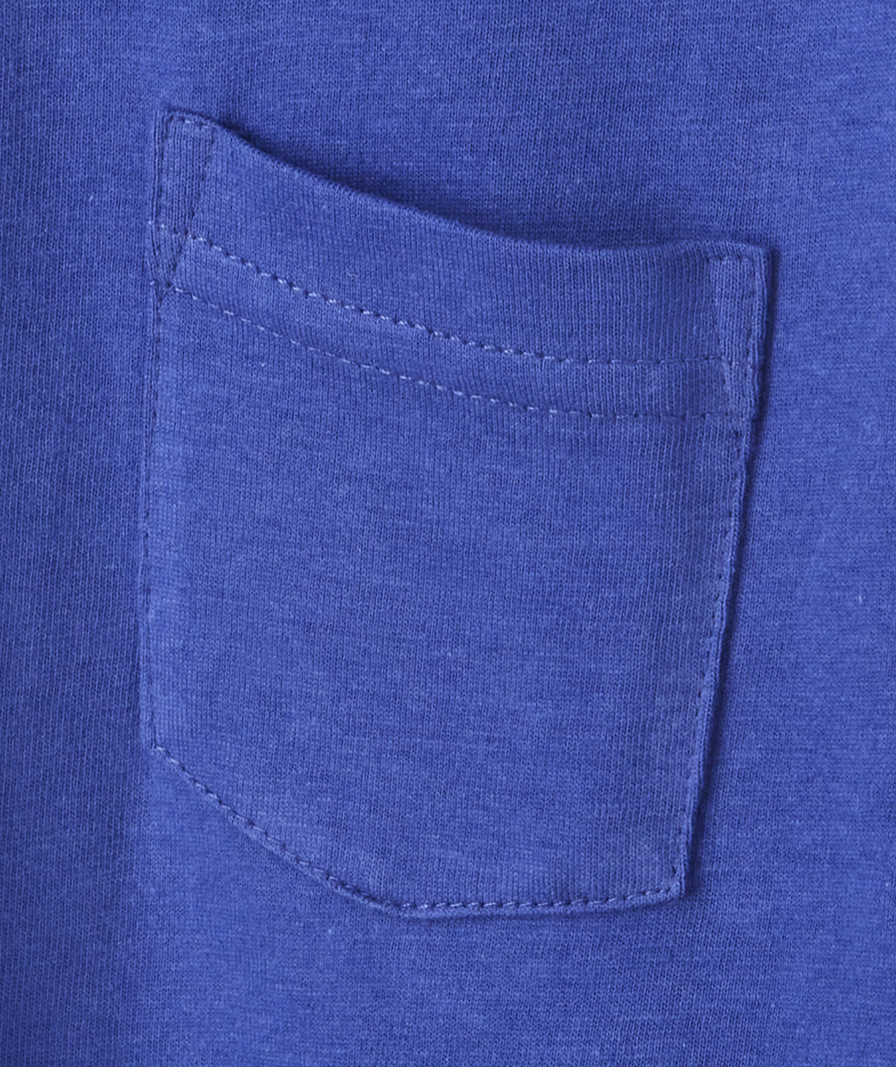 T-SHIRT MANCHES COURTES GARÇON BLEU AVEC POCHE