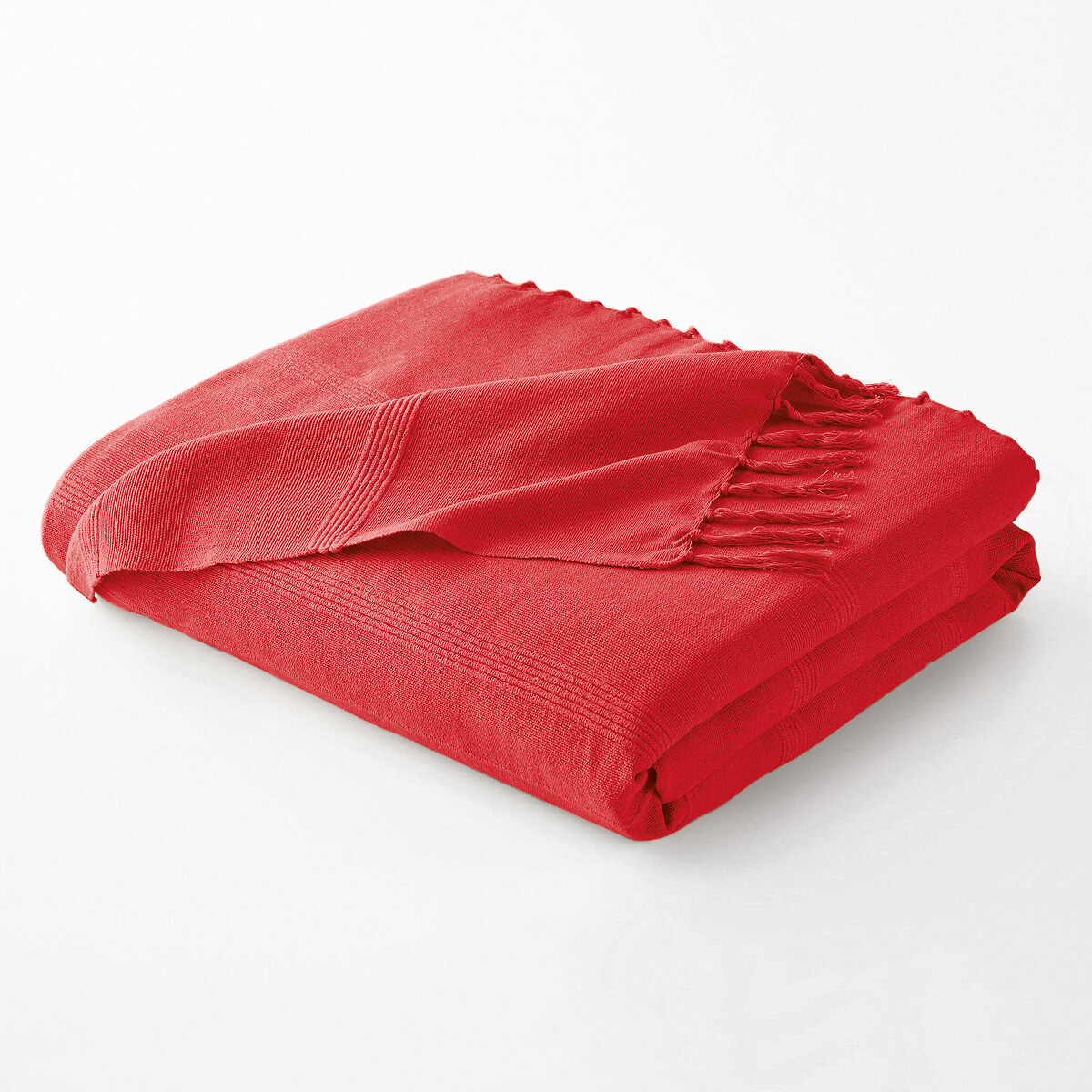 LA REDOUTE INTERIEURS<br>Manta de algodão com franjas, Nedo