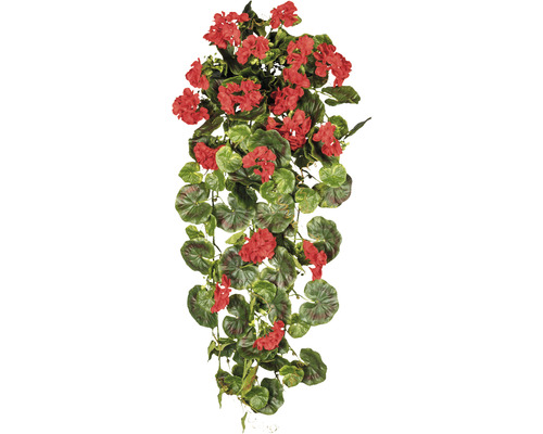 Kunst geranium hangplant, hoogte: 80 cm, rood