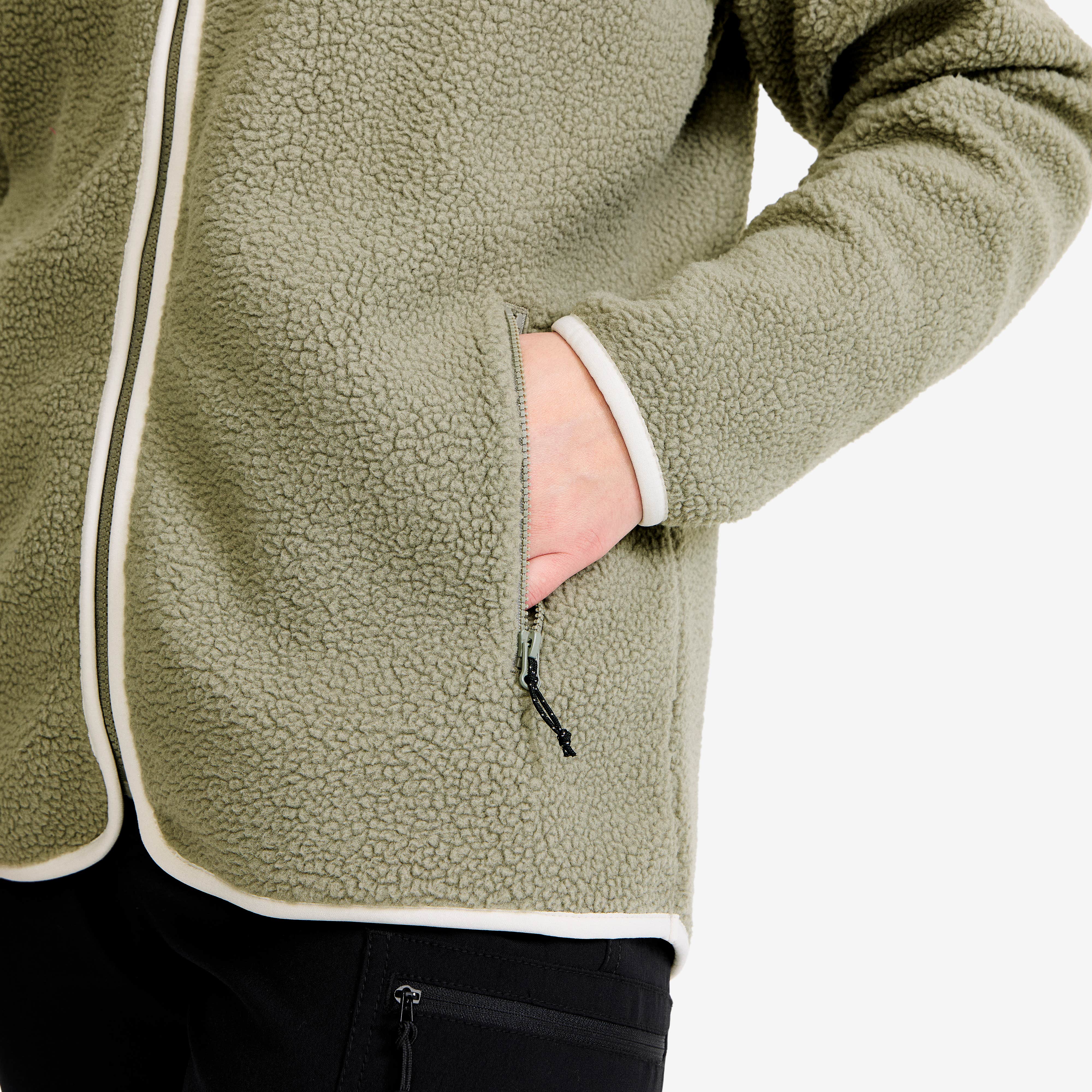 Canyon Full-zip Pile Fleece Dame Vetiver Green/Oatmeal