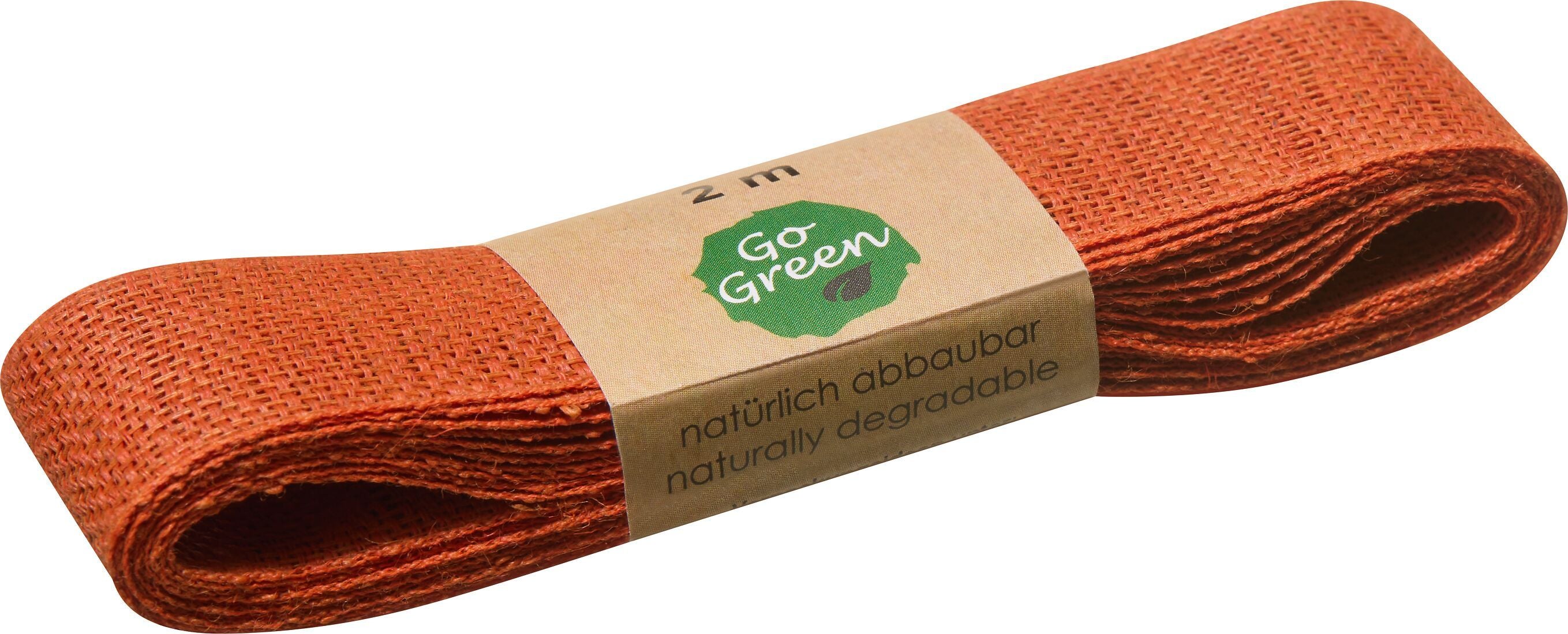 NATURE BASIC Geschenkband 25mmx2M - Orange / B: 25.0 mm x T: 2.0 m