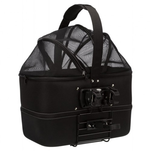 Suporte preto para bicicletas para cães