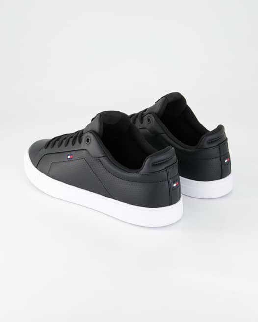 Tommy Hilfiger ICON COURT PINPERF LTH Sneaker in Schwarz