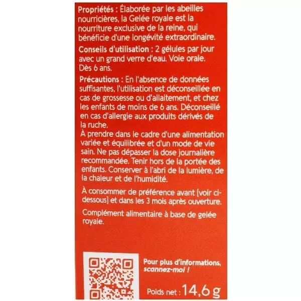 Geleia Real Orgânica Naturaactive - 60 cápsulas