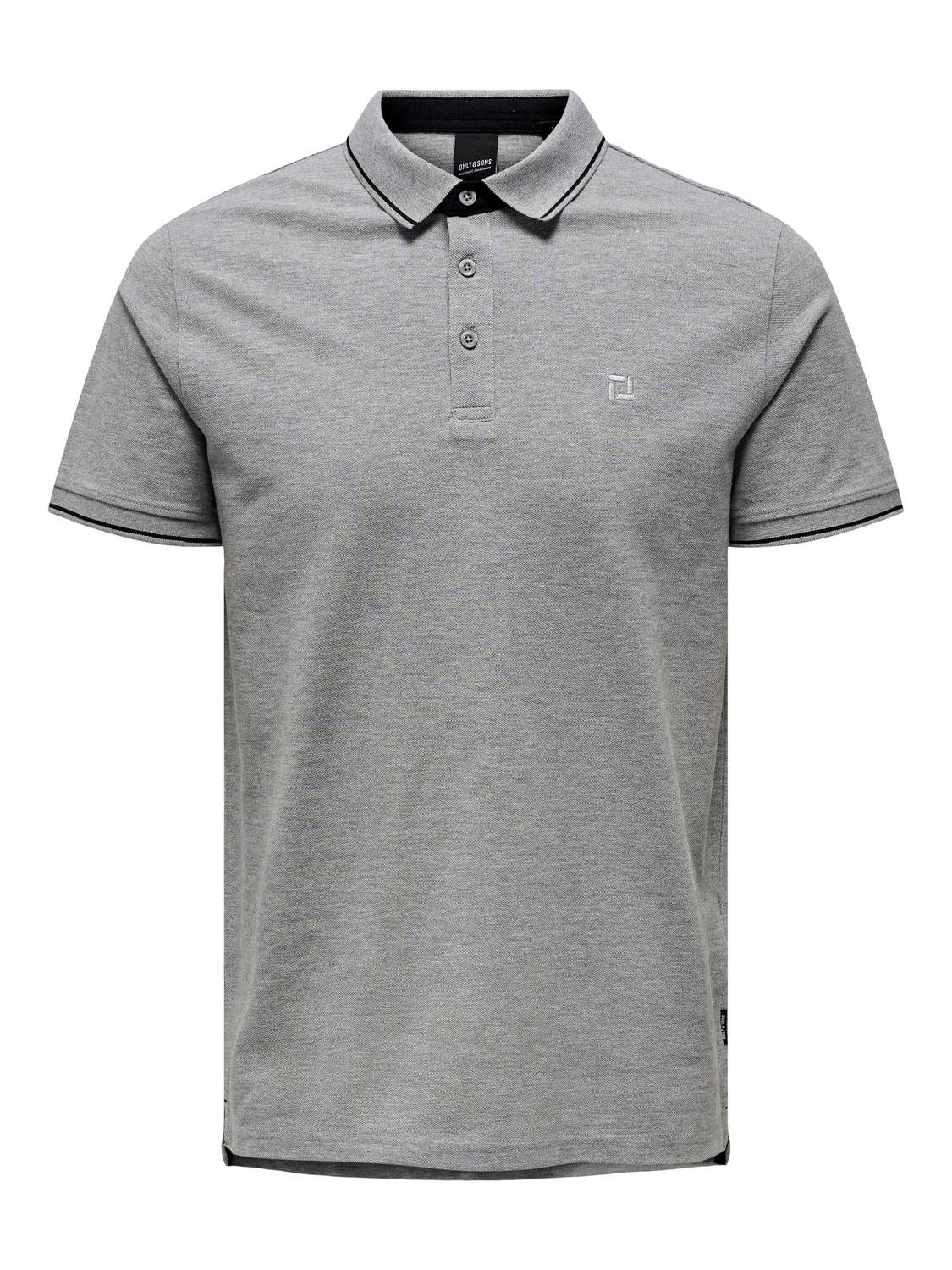 ONSFLETCHER Polo Light Grey Melange
