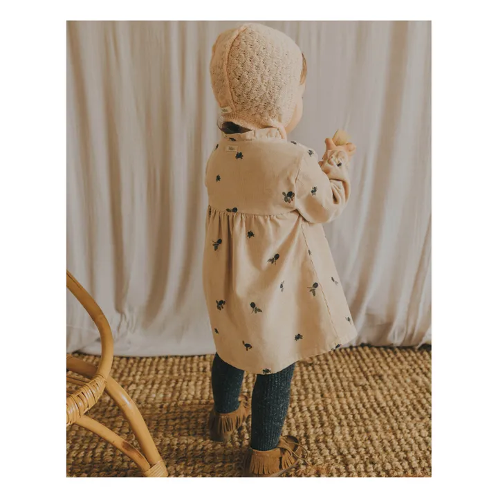 Búho Robe Velours Milleraies Forest Bébé | Rose poudré