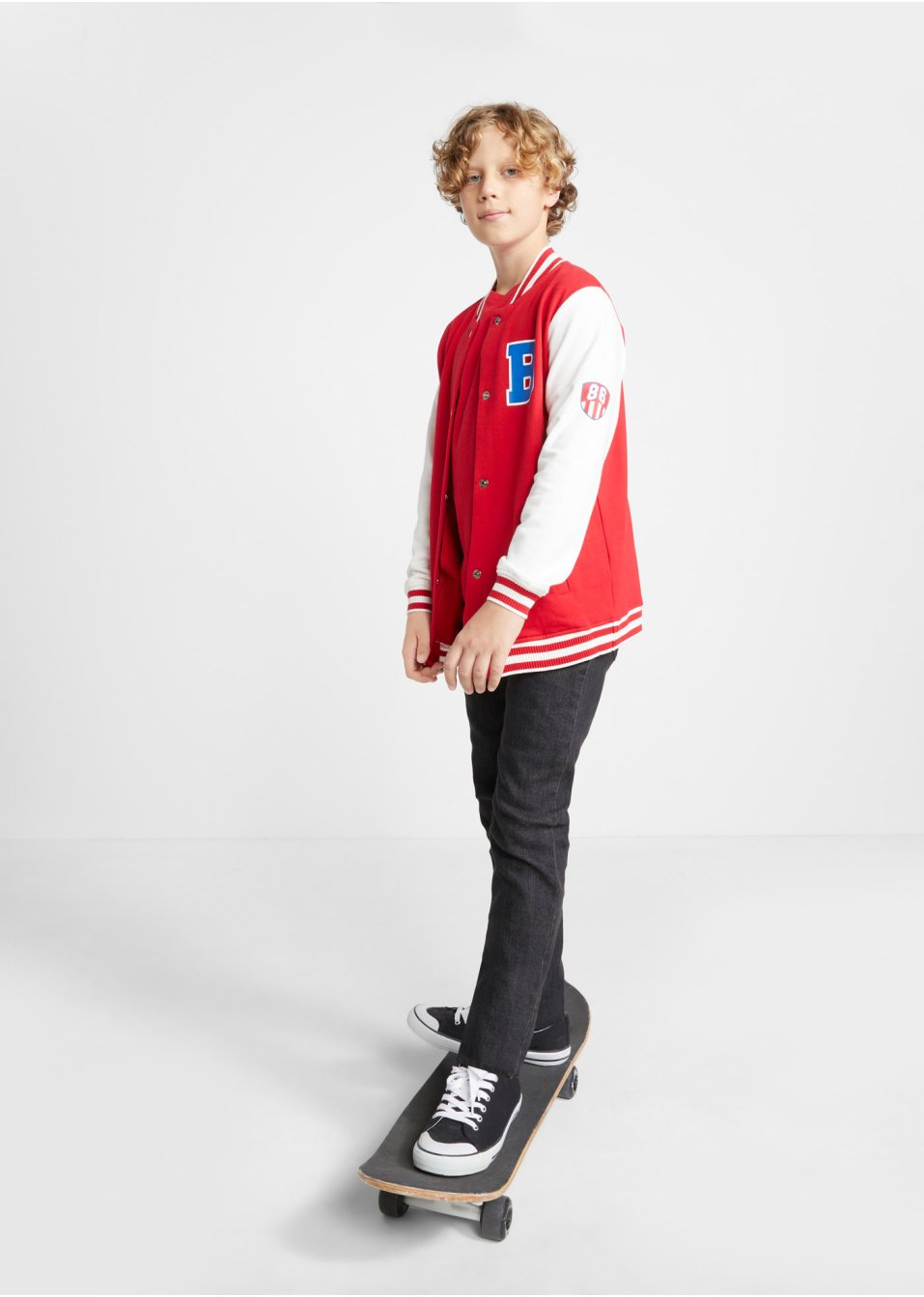 Jean sweat garçon 5 poches, Slim Fit