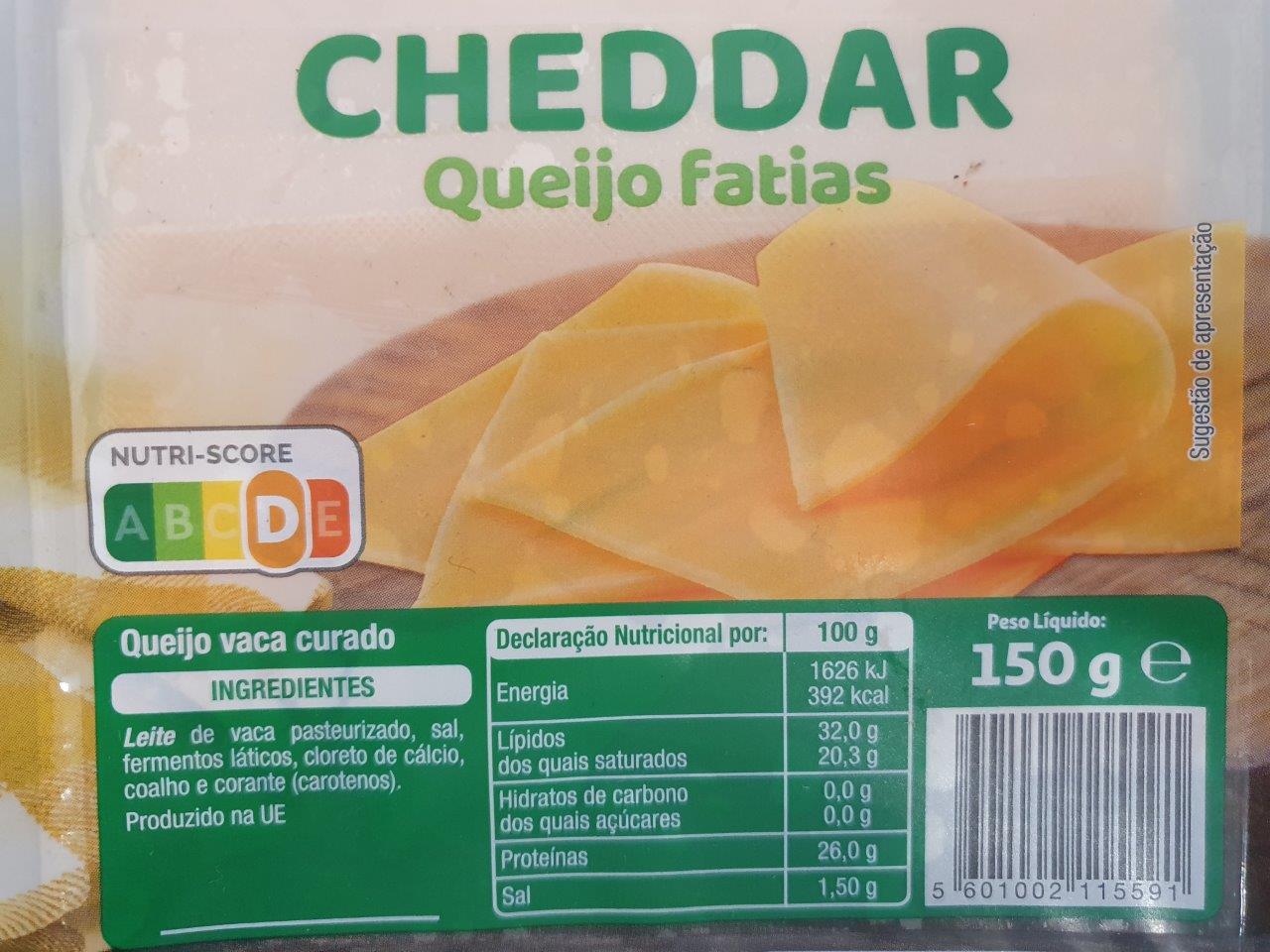 QUEIJO CHEDDAR AUCHAN FATIAS 150 G
