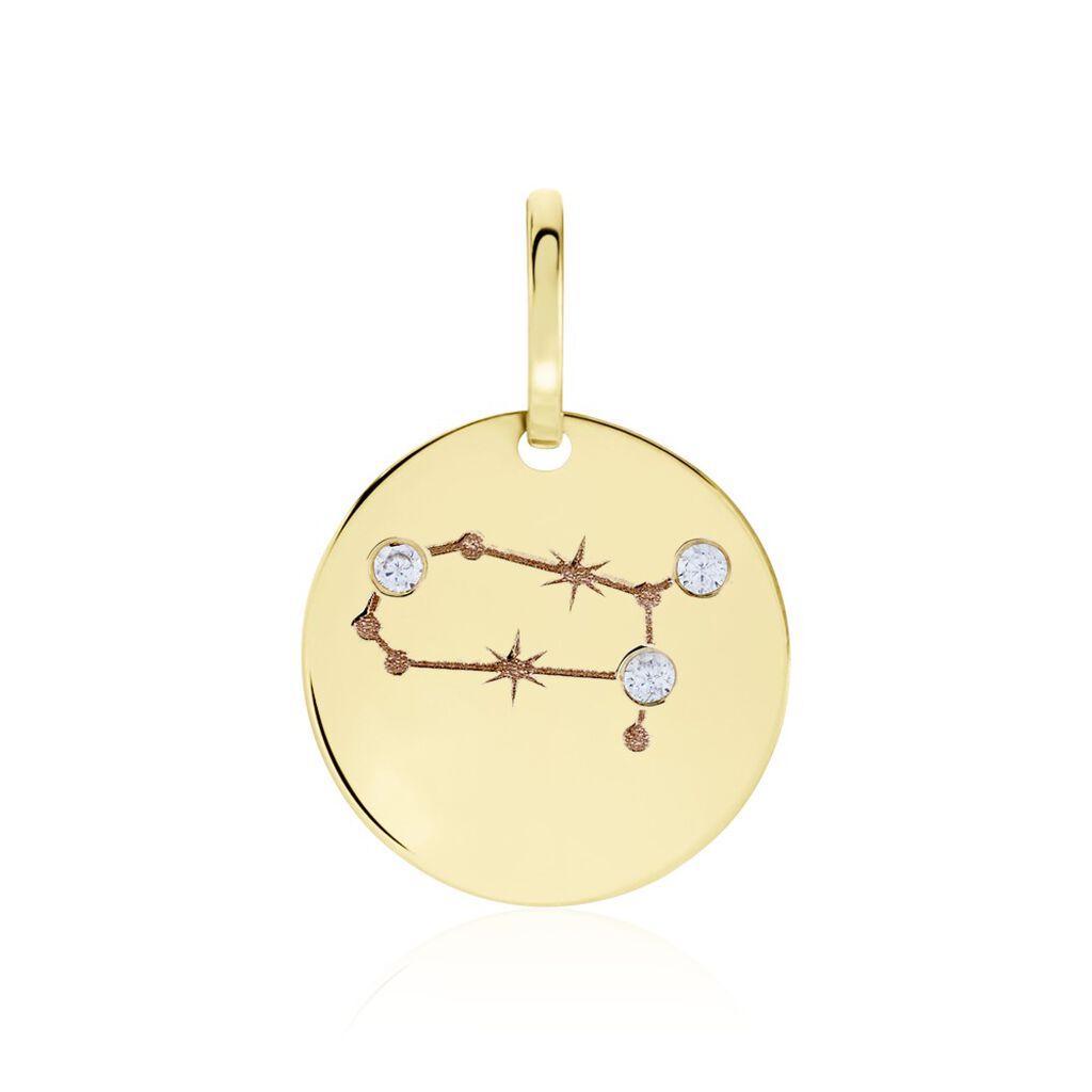 Pendentif Or Jaune Astraea Oxyde De Zirconium