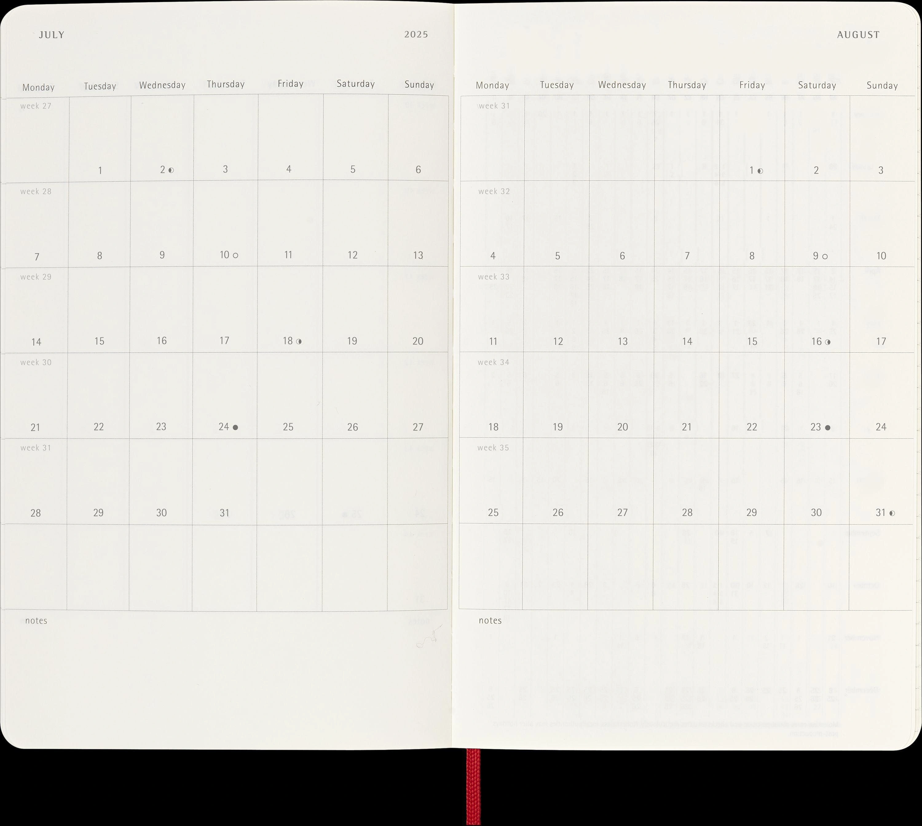 Moleskine 12 Monate Tageskalender 2025, Large/A5