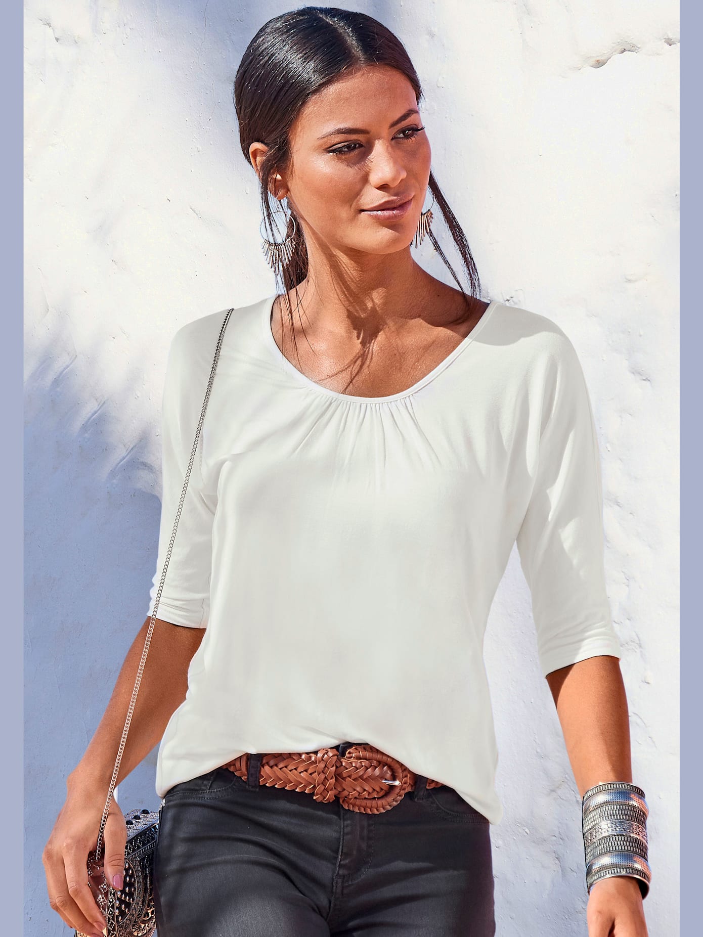 T-shirt à manches 3/4 lot de 2 pratique