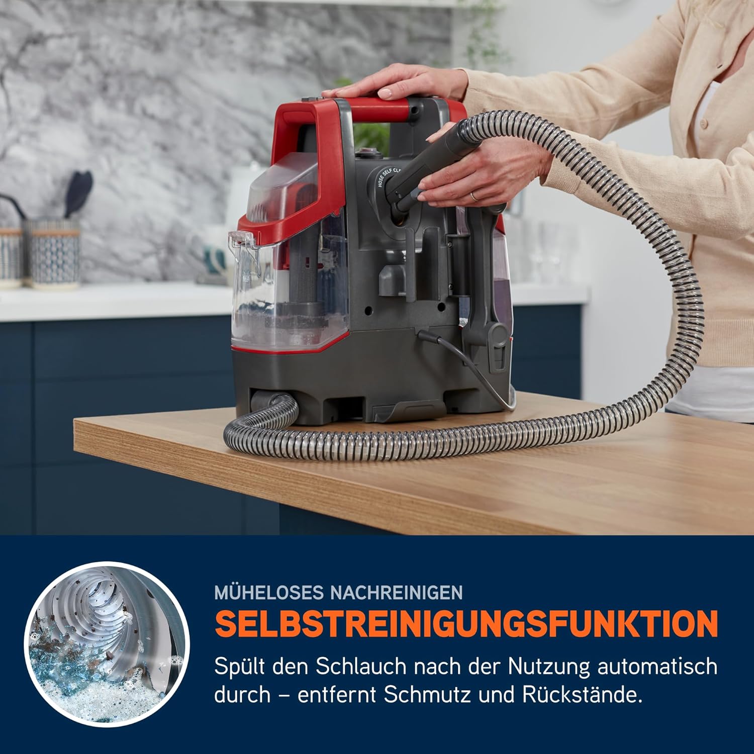 Vax SpotWash Fleckenreiniger – Teppich- und Polsterreiniger Gerät mit starker Saugkraft, schnelltrocknend, ideal für die tägliche Tiefenreinigung von Treppen, Sofas, Autos und Hartböden