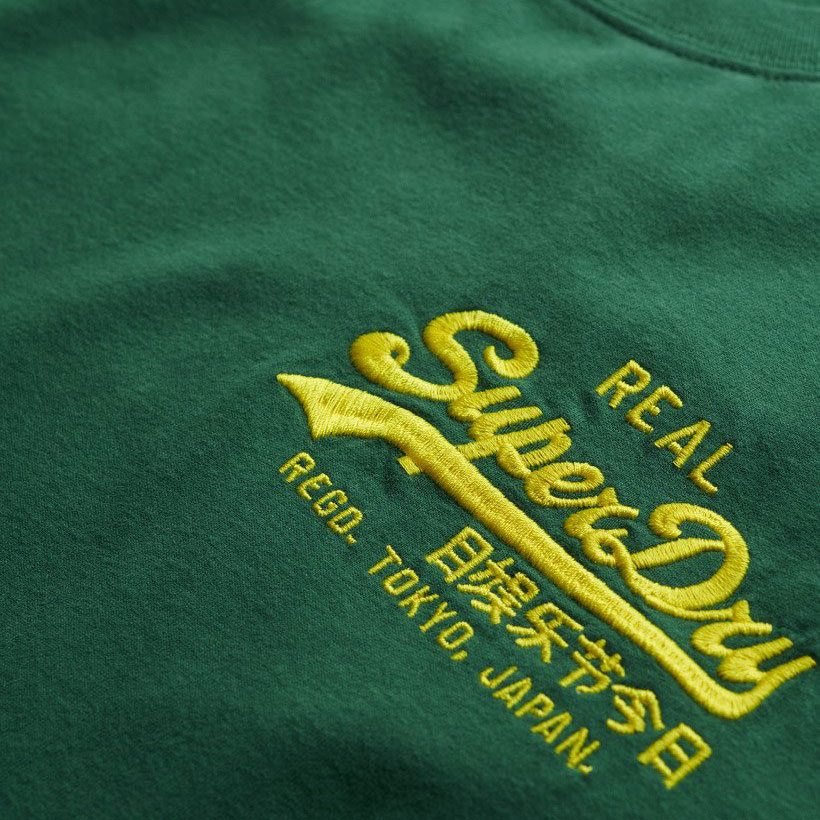 Superdry Vl Embroidered Relaxed Tee Herren international pine