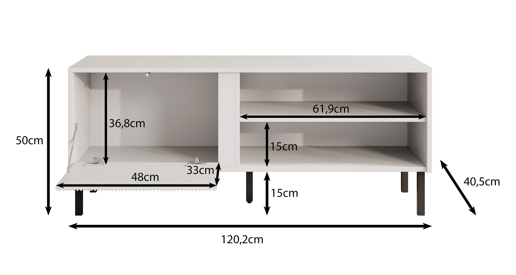 Margareth - TV-Meubel - Eiken - 120 cm