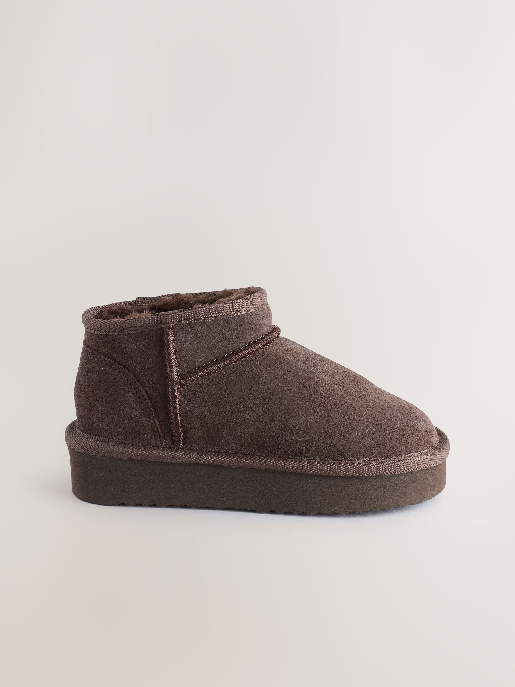 Chocoladebruin - Lage schoenen mini warmgevoerde waterafstotende suède Boots