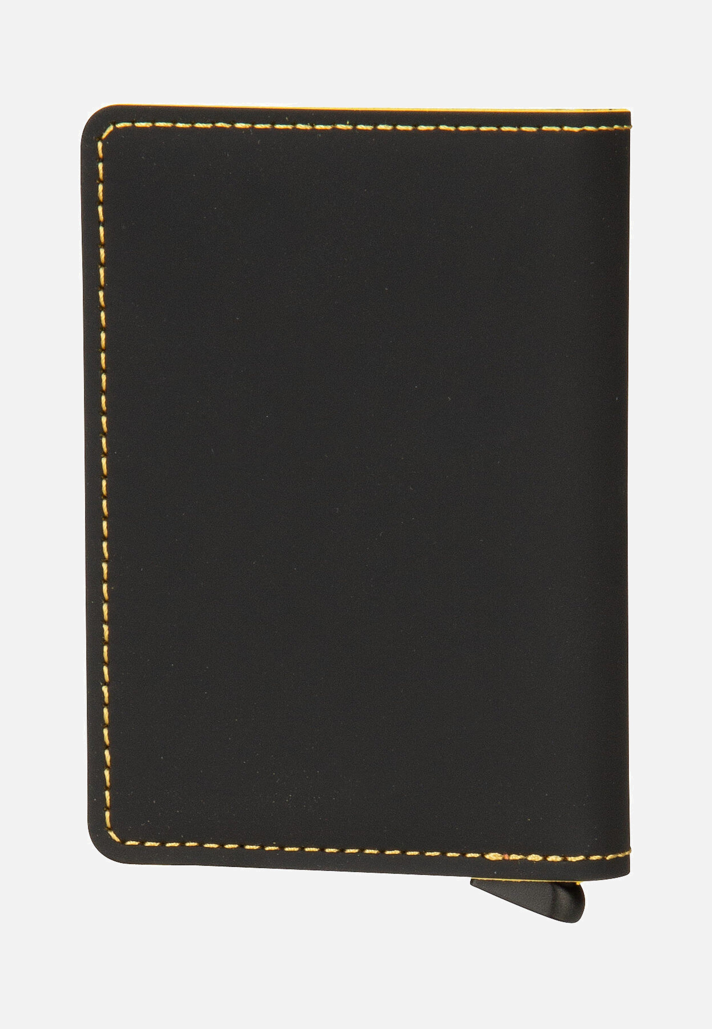 Slimwallet Matte Black-Ochre - Portemonnaie