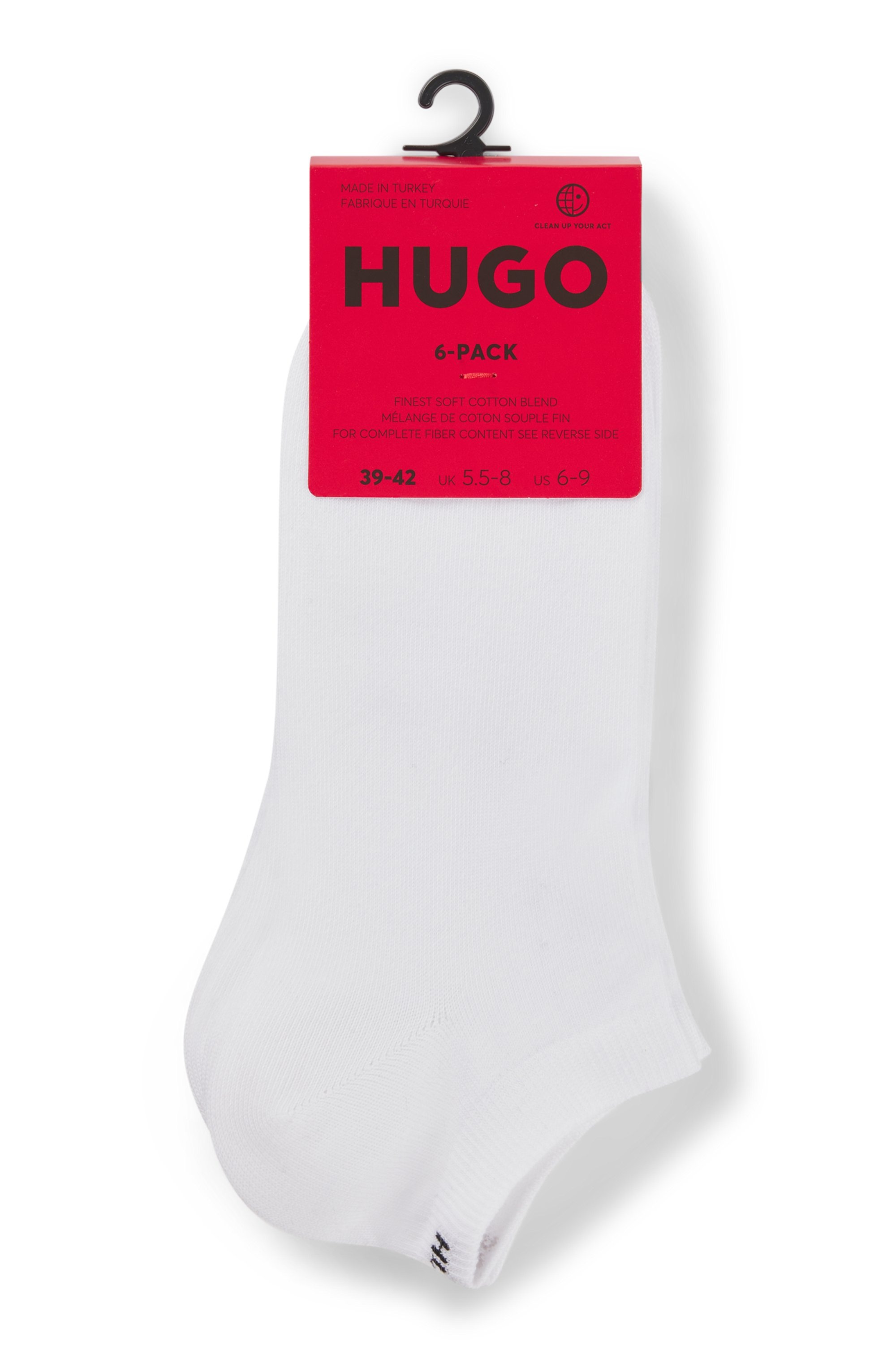 HUGO Underwear Freizeitsocken »6P AS UNI CC 1026« Packung, 6er-Pack, 6 Paar tlg. mit HUGO-Logoschriftzügen