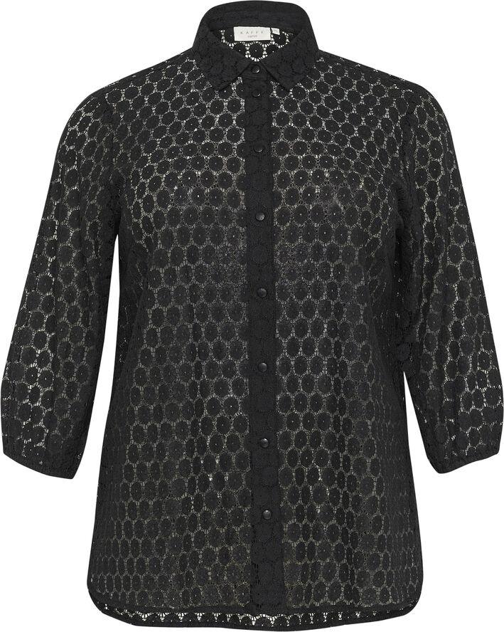 Kaffe Curve KClorena Lace Shirt Black deep