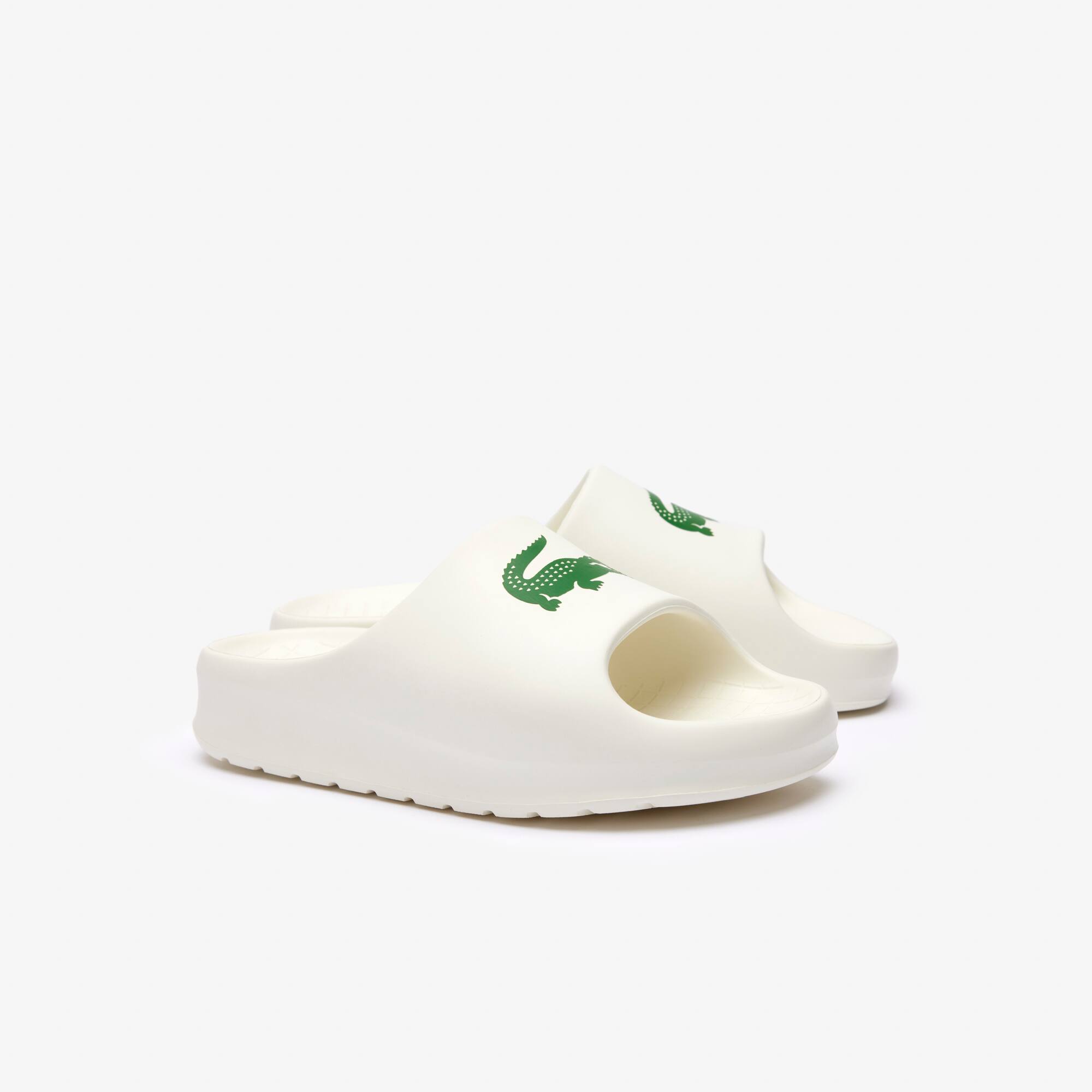 Damen-Schlappen Serve Slide 2.0 Flip-Flops & Sandalen - Weiss - Lacoste - Damen