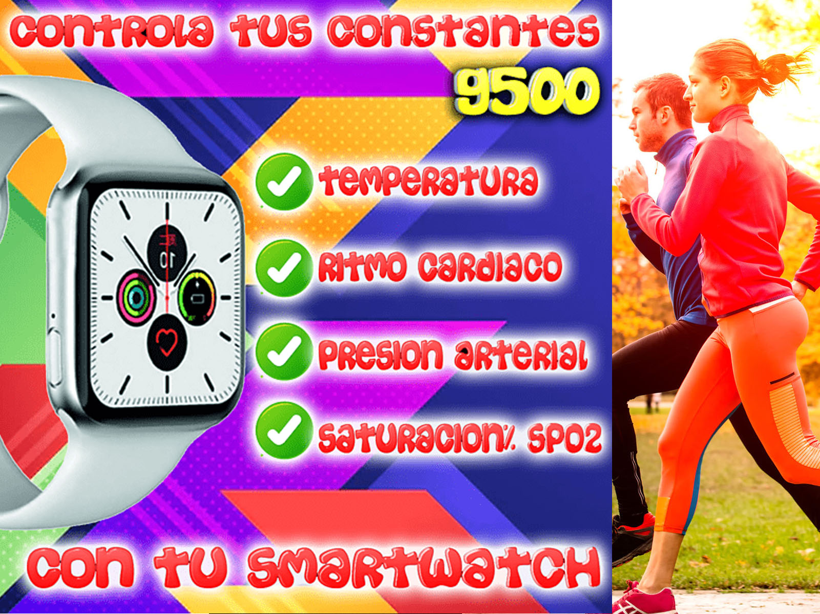 Relógio esportivo inteligente Klack