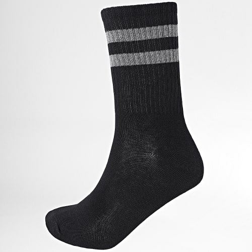 Lot De 5 Paires De Chaussettes Stripe Noir Blanc Gris Chiné