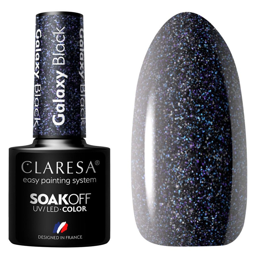 Claresa Nail Polish Hybrid Soak Off Galaxy Black 5ml
