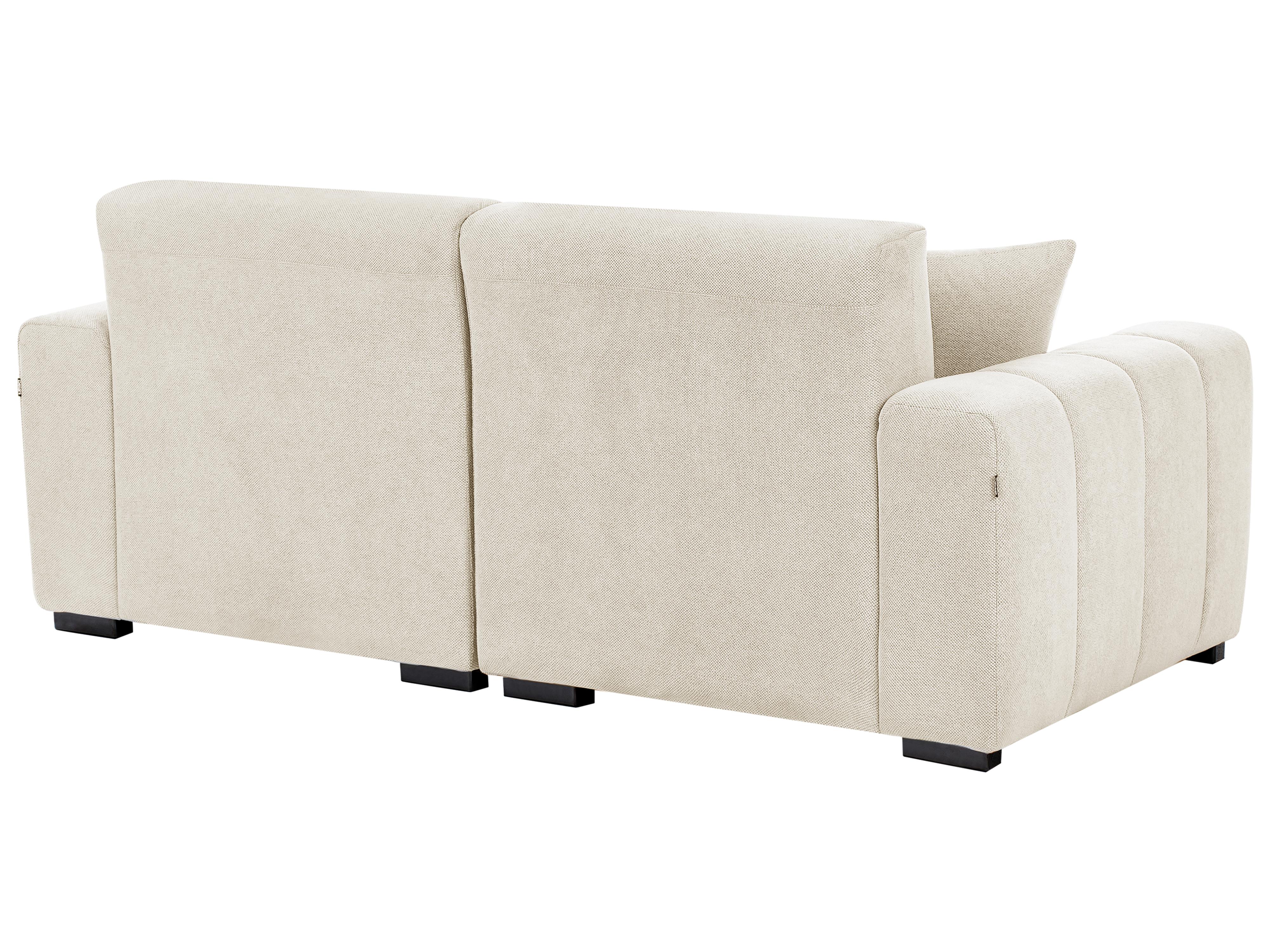 Bank 3-zits FAUSKAN Stof Lichtbeige