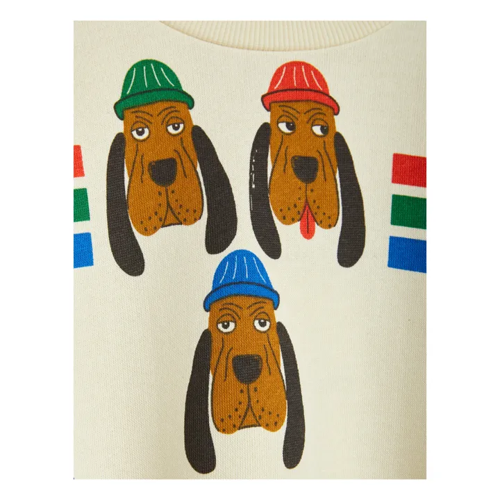 Mini Rodini Sweat Coton Bio Chiens | Crème