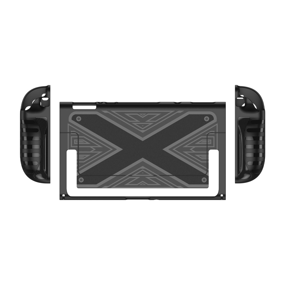 Nintendo Switch 2 Hybrid Hülle TPU Bumper   Kunststoff Rückseite - Schwarz / Transparent