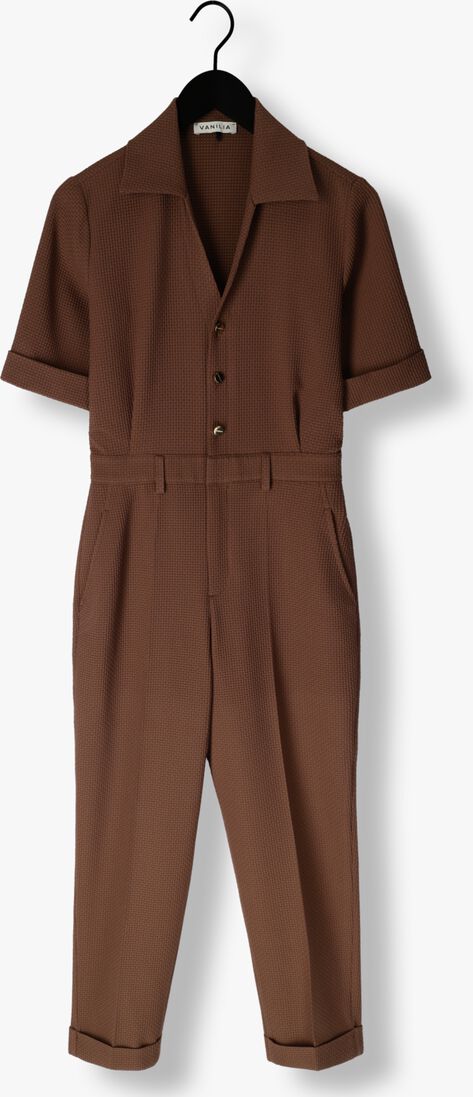 VANILIA bruine vanilia jumpsuit wafel playsuit