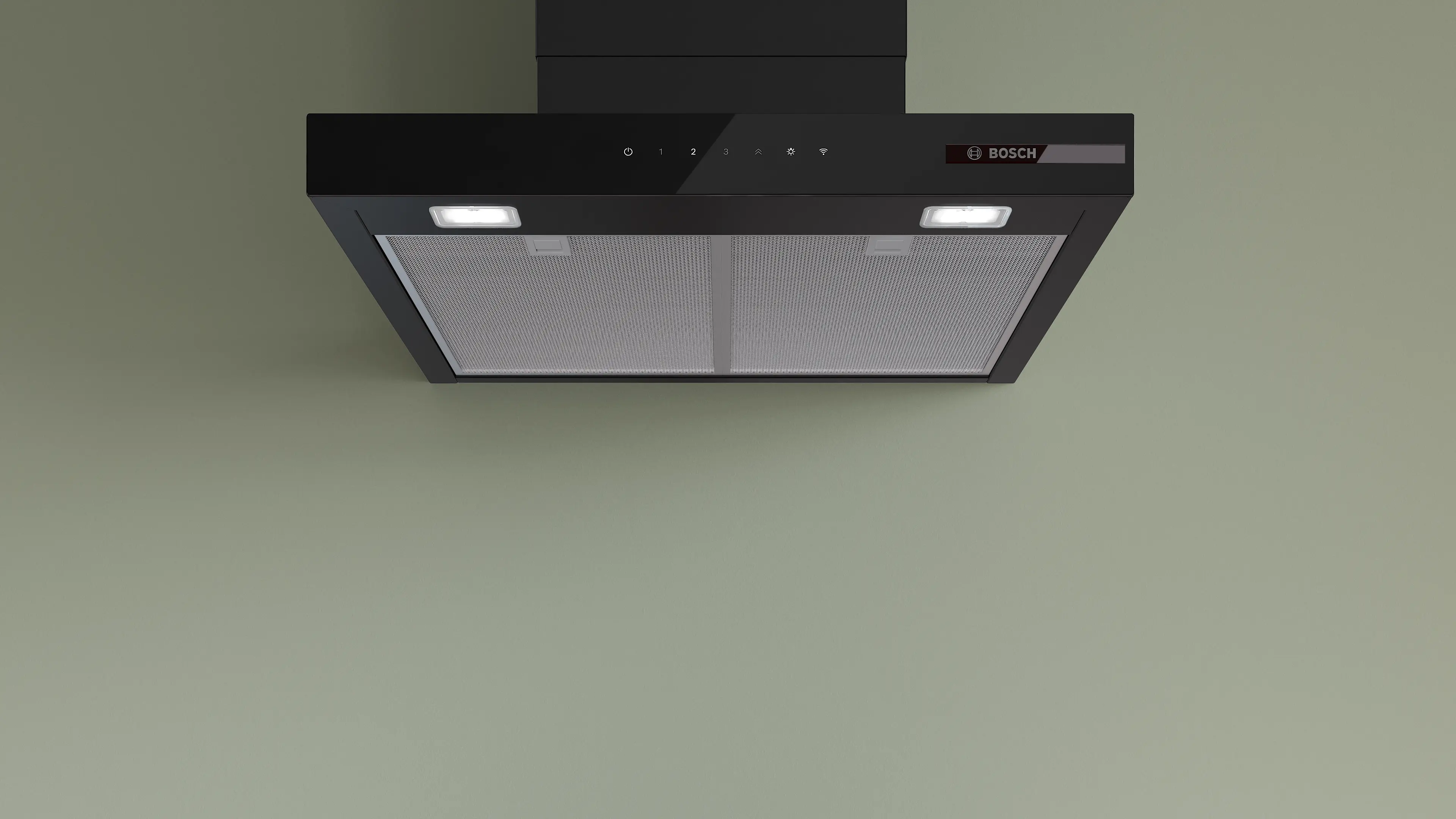 Serie 6 Wandschouwkap 60 cm Matzwart