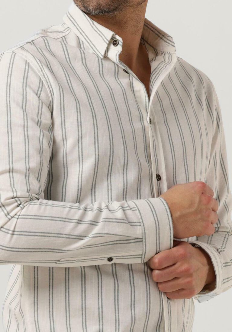 ANERKJENDT gebroken wit anerkjendt casual overhemd akleif l/s double stripe