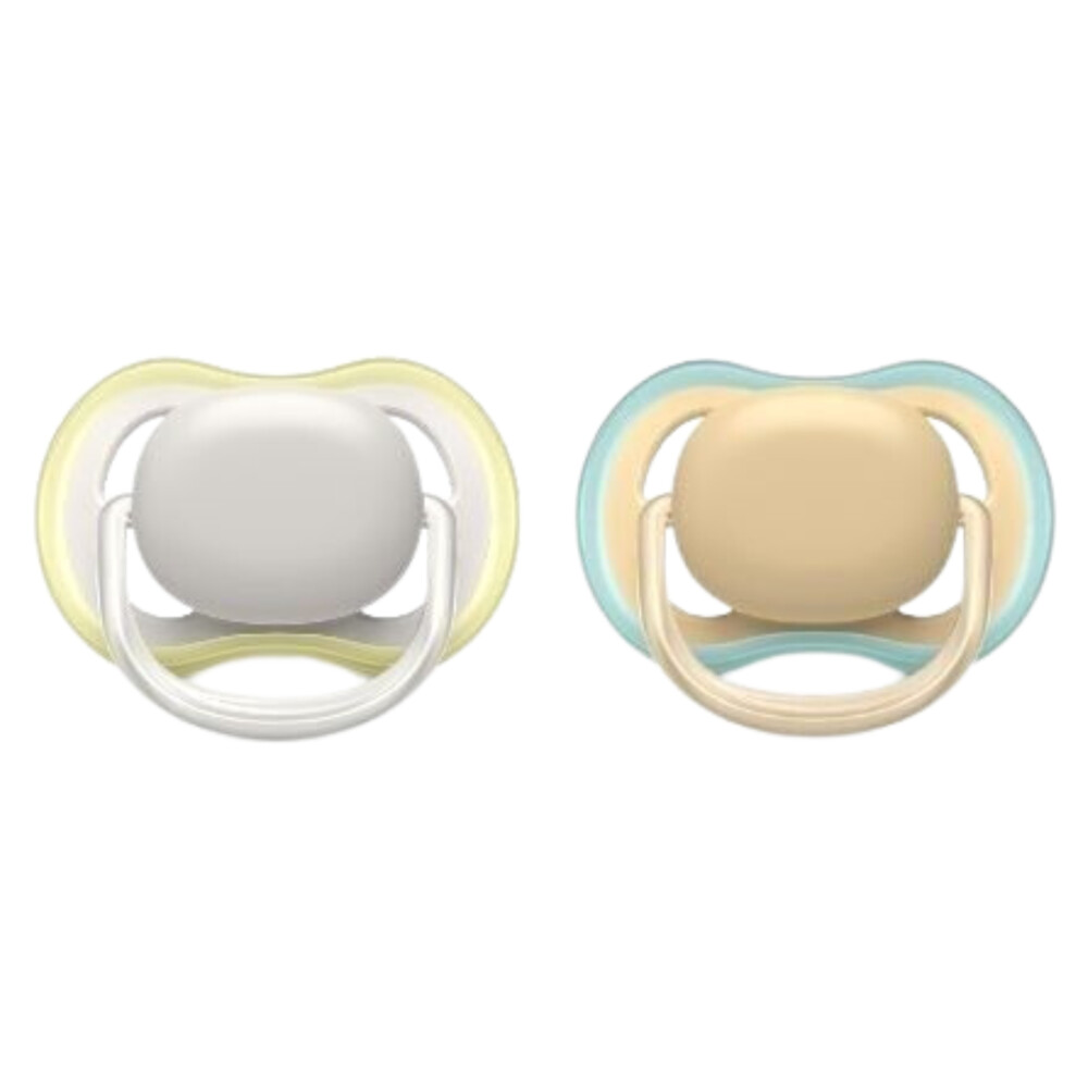 Philips Avent Fopspeen Ultra Air 0-6 mnd Beige Grijs2 stuks