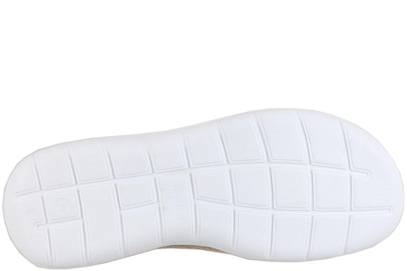 NEW FEET SKO I BEIGE PRÆGET RUSKIND