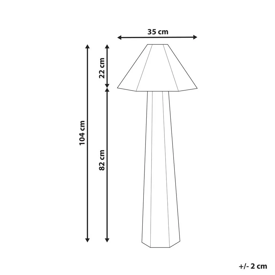 DEMBI - Staande lamp - Lichtbeige - Stof