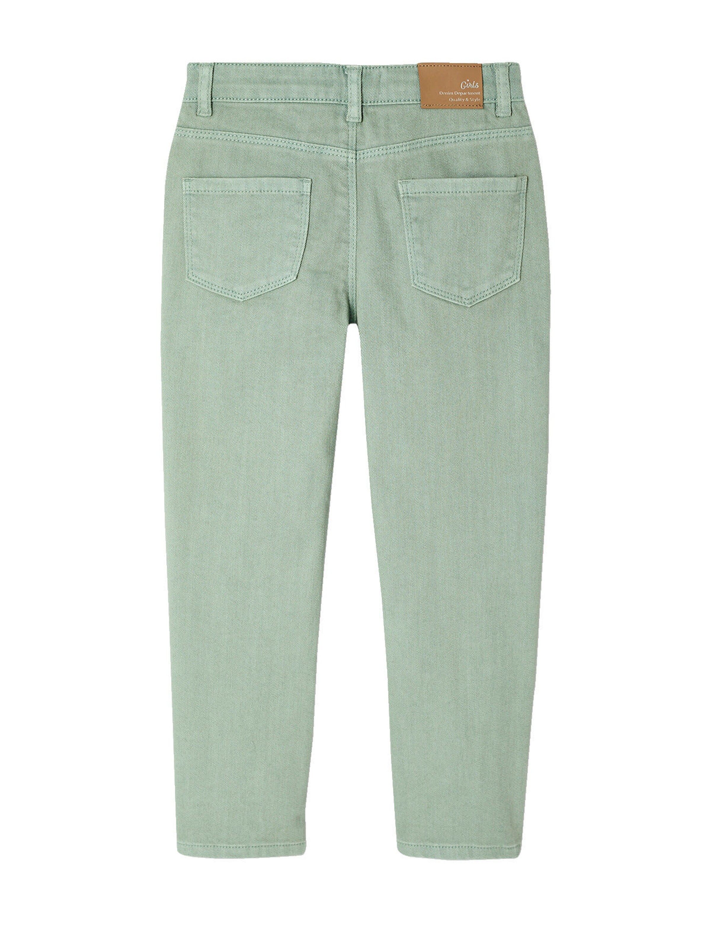 Vertbaudet Mädchen Slim-Fit-Hose, Hüftweite REGULAR salbeigrün