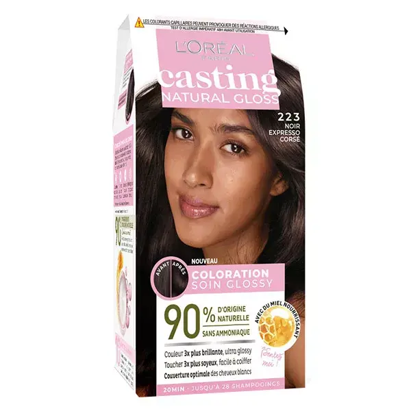 L'Oréal Paris Casting Natural Gloss Coloração para Cabelo 223 Preto Espresso Intenso