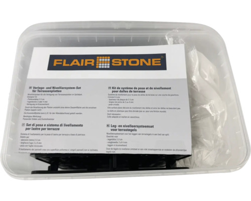 FLAIRSTONE leg- en nivelleringssysteemset voor terrastegels (set = 10 tegeldragers)