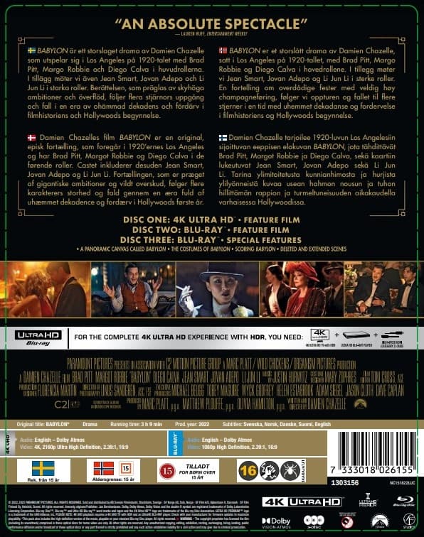 Babylon - Limited Steelbook (4K Ultra HD + Blu-ray) (3 disc)