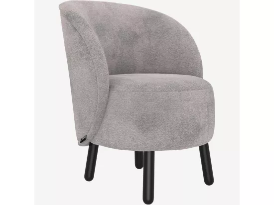 HABITAT - Fauteuil cabriolet en tissu chenille - Gris argent - Bold