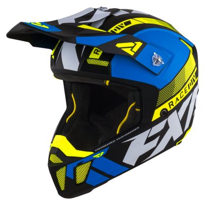 Casque cross FXR CLUTCH BOOST BLUE/HI VIS 2021 - Bleu / Jaune