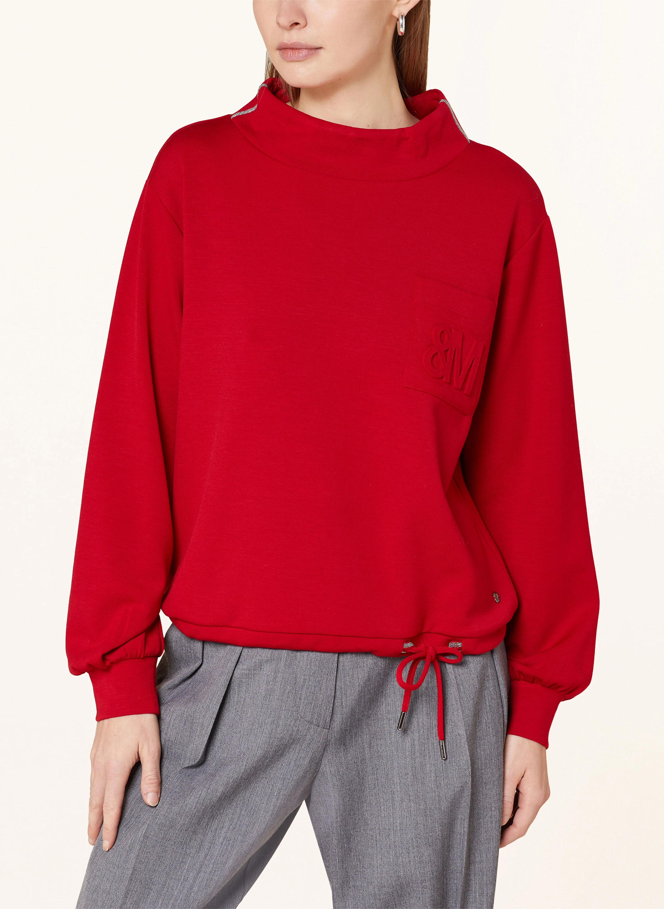 monari Sweatshirt mit Schmuckperlen