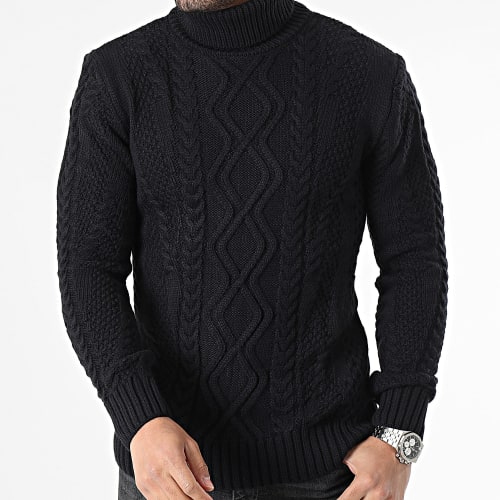 Pull Col Roulé Bleu Marine