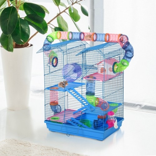 Gaiola para hamster PawHut de vários níveis, azul