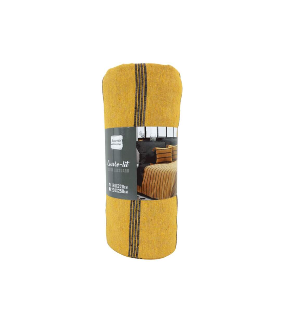 Couvre-Lit 2 Personnes Jakady 230x250cm Jaune