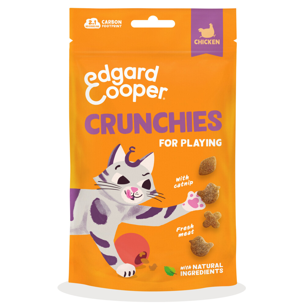 Edgard & Cooper Adult Crunchies Kattensnack Kip50 gr