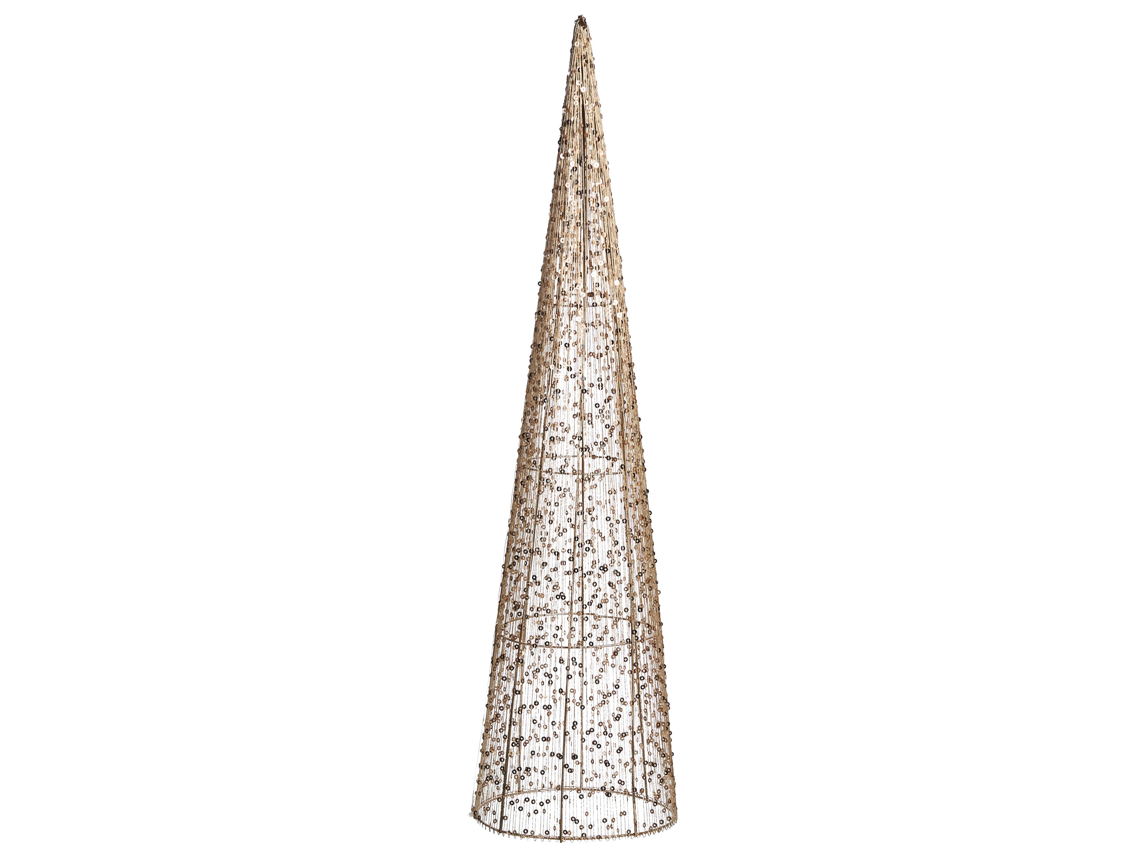 Set van 3 kerstdecoraties LED VEJLESO Kerstboom 40/60/80 cm Goud