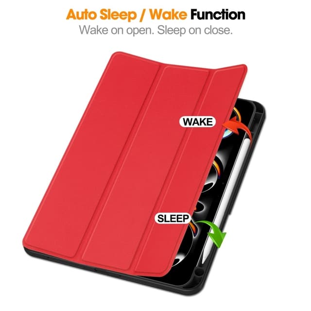 Til iPad Pro 11 (2024) Etui Tre-fold Stativ Tablet Cover med Pen Holder