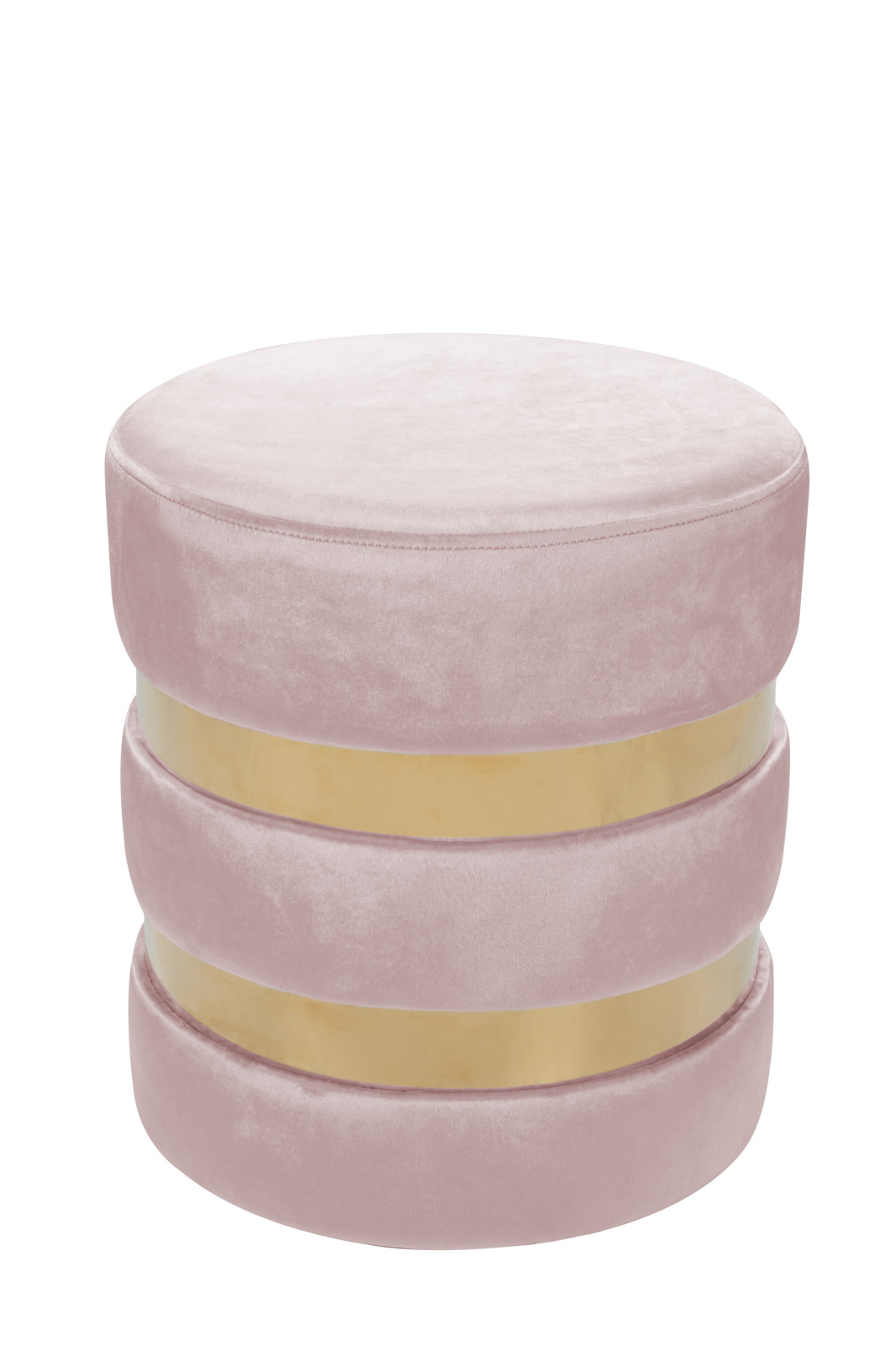 Polsterhocker NOVALIE - rosa-gold - Ø 37 cm